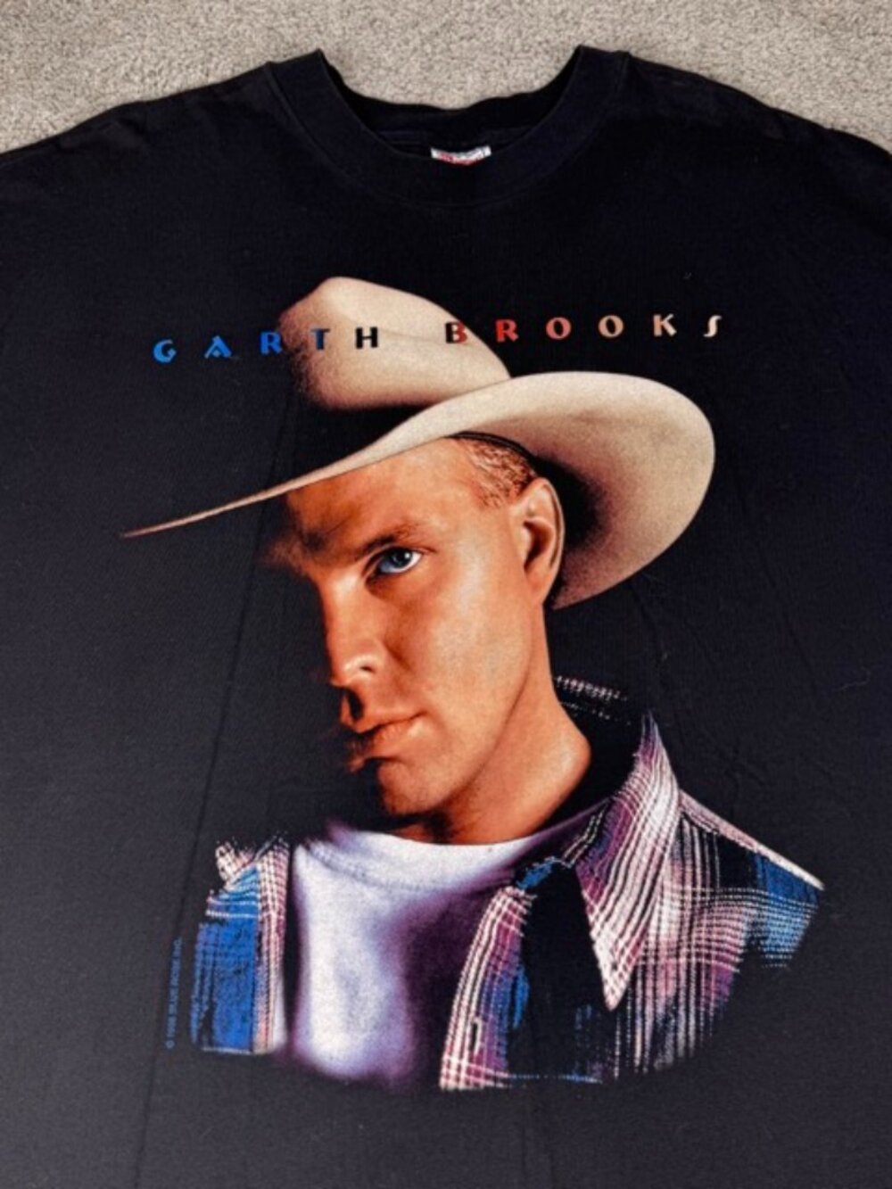 Vintage Garth Brooks Shirt Mens XXL Black Fresh Horses Tour Country Music 1998